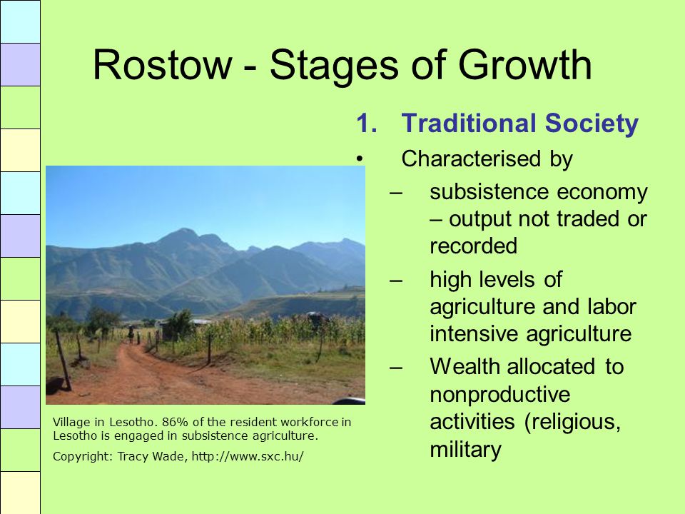 Rostows stages of economic growth